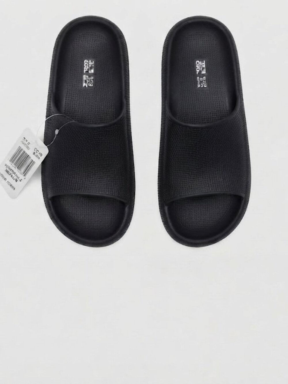 Black Slip-On Slide Sandals Size XL Women's 11-12 Men's 9-10